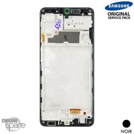 Ecran LCD + Vitre Tactile + châssis noir Samsung Galaxy A22 4G A225F (officiel)