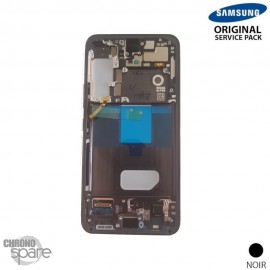 Ecran LCD + Vitre Tactile + châssis Noir Samsung Galaxy S22 G901B (officiel) Sans Batterie 