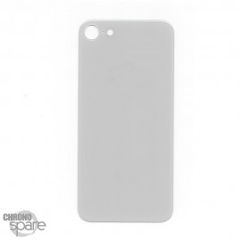 Plaque arrière en verre NEUTRE iPhone 8 Argent (pour machine laser) 