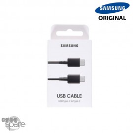 Câble Samsung 1m USB- C / USB-C 60W Fast Charge - Noir Avec Boite (Officiel)