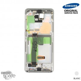 Ecran OLED + Vitre Tactile + châssis Blanc Samsung Galaxy S20 Ultra G988F/G988B (officiel)