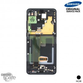 Ecran OLED + Vitre Tactile + châssis noir Samsung Galaxy S20 Ultra G988F/G988B (officiel)