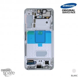 Ecran OLED + Vitre Tactile + châssis Blanc Samsung Galaxy S22 S901B (officiel) Sans Batterie 