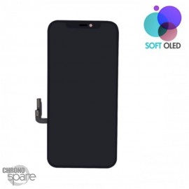 Ecran Oled + vitre tactile + adhésif iPhone 12 Pro max Noir ( Soft OLED )