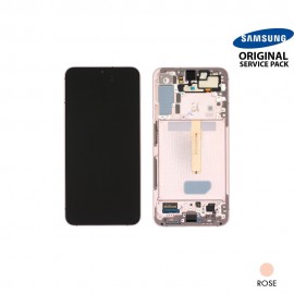 Ecran OLED + Vitre Tactile + châssis rose Samsung Galaxy S22 Plus S906B (officiel) Sans Batterie 