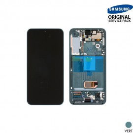 Ecran OLED + Vitre Tactile + châssis vert Samsung Galaxy S22 S901B (officiel) Sans Batterie 
