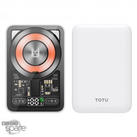 PowerBank 5000 mAh Fast Charge Magnétique Blanche TOTU
