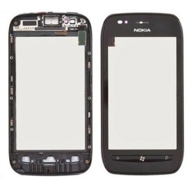 Vitre tactile Nokia Lumia 710 Noir avec chassis