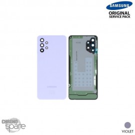 Vitre arrière + vitre caméra violette Samsung Galaxy A32 5G (Officiel)