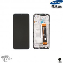 Ecran LCD + vitre tactile + châssis Noir samsung Galaxy M23 5G (M236B) (officiel)