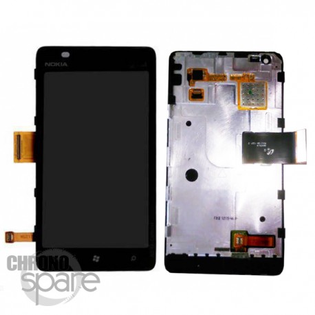 Vitre tactile et écran LCD Nokia Lumia 900 Noir