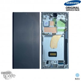 Ecran Oled + vitre tactile Lime (Bleu) Galaxy Samsung S23 Ultra (S918B) (officiel)
