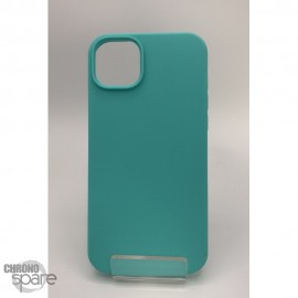 Coque en silicone pour iPhone 14 bleu ciel