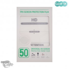 Film de protection SANS CODE pour machine à découper (lot de 50) CLASSIQUE CLEARTEK pour Smartphone 