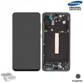 Ecran OLED + Vitre Tactile + châssis Graphite Samsung Galaxy S21 FE G990B (officiel) Sans Batterie