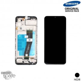 Ecran LCD + Vitre Tactile + châssis noir Samsung Galaxy A03 A035G (officiel) Version N