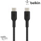 Câble à gaine tressée USB-C vers USB-C (60W) 1m - Noir (Officiel) BELKIN 