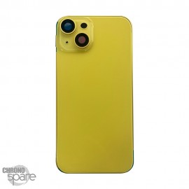 Châssis + plaque arrière NEUTRE iphone 14 jaune - sans nappes