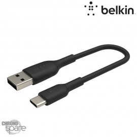 Câble USB-A vers USB-C (15W) 15cm - Noir (Officiel) BELKIN