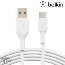 Câble USB-A vers USB-C (15W) 1m - Blanc (Officiel) BELKIN