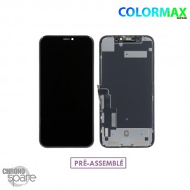 Ecran LCD + vitre tactile iphone XR Noir + adhésif (COLORMAX edition)