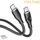 Câble USB-C vers USB-C Powerlink Moss Series 3.3ft /1M 100W 5A Noir 1M VOLTME