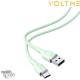 Câble USB-A vers USB-C Powerlink Moss Series 3.3ft / 1M 60W 3A Vert 1M VOLTME