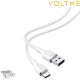 Câble USB-A vers USB-C Powerlink Moss Series 3.3ft / 1M 60W 3A Blanc 1M VOLTME