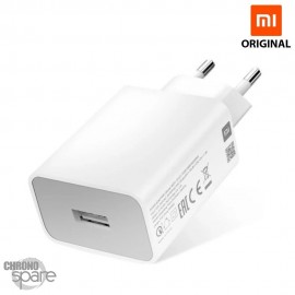 Chargeur secteur USB-A Xiaomi Blanc (Officiel) 3A 18W Sans boîte (Sachet)