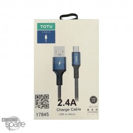 Câble USB vers Micro USB 12W Bleu 1M TOTU (BM-005)