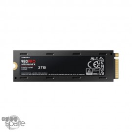 SSD Samsung Serie 980 Pro NVMe M.2, PCIe 4.0, 2To, Dissipateur de chaleur inclus / Compatible PS5