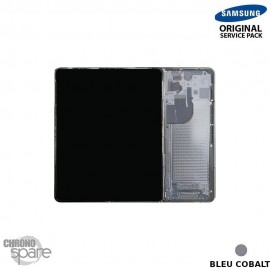 Ecran Oled + Vitre Tactile + châssis Bleu Cobalt (Charnière noire) Samsung Galaxy Z Fold 5 F946B (Officiel)