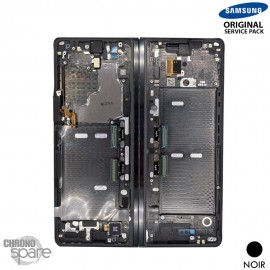 Ecran OLED + Vitre Tactile + châssis noir (Charnière Or) Samsung Galaxy Z Fold 2 F916B (officiel)