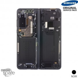 Ecran OLED + Vitre Tactile + châssis noir Samsung Galaxy Z Fold 5G F907B (officiel)