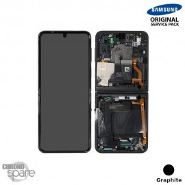 Ecran OLED + Vitre Tactile + châssis Graphite Samsung Galaxy Z Flip 4 5G F721B (officiel)