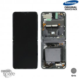 Ecran OLED + Vitre Tactile (avec chassis) Gris Samsung Galaxy Z Flip 5G F707B (officiel)