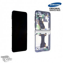 Ecran OLED + Vitre Tactile + châssis Crème Samsung Galaxy Z Flip 5 5G F731B (officiel)