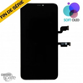 Ecran Oled + vitre tactile + adhésif iPhone XS MAX Noir ( Soft OLED )