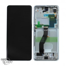 Ecran OLED + Vitre Tactile + Châssis Argent Samsung Galaxy S21 Ultra 5G (G998B/G998U)