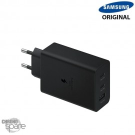 Chargeur secteur trio 2 x USB-C et USB-A Samsung 65W noir Avec boite (Officiel)