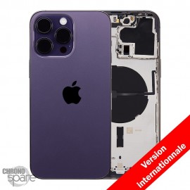 Châssis avec nappes pour iPhone 14 Pro Max - Grade A (avec Logo) Violet Intense