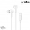Écouteurs filaires avec connecteur USB-C Blanc Soundform (Officiel) Belkin 