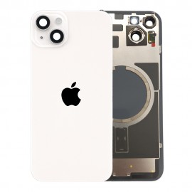 Vitre arrière avec adhésif et MagSafe pour iPhone 14 Plus - Grade A (avec Logo) Blanc