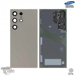 Vitre arrière + lentille caméra Grise Titane Samsung Galaxy S24 Ultra (Officiel)