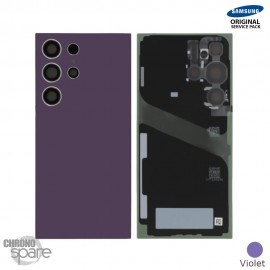 Vitre arrière + lentille caméra Violet Titane Samsung Galaxy S24 Ultra (Officiel)