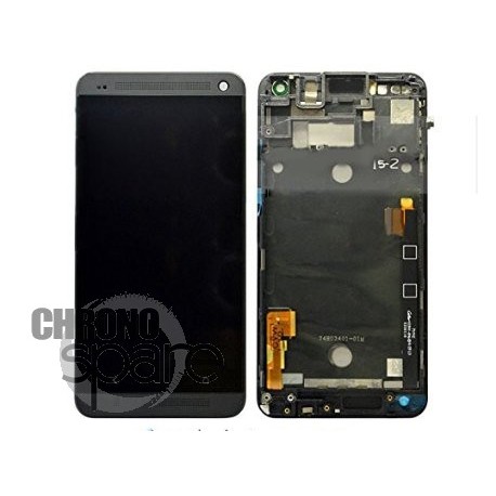 Vitre tactile + écran LCD + châssis HTC One M8 Noir