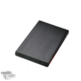 Boitier externe disque dur 2.5 pouces (9,5mm) SATA USB 3.0 Metal Noir BS-U23T
