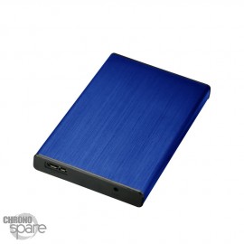 Boitier externe disque dur 2.5 pouces (9,5mm) SATA USB 3.0 Metal Bleu