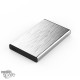 Boitier externe disque dur 2.5 pouces (9,5mm) SATA USB 3.0 Metal Silver