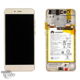 Bloc écran LCD + vitre tactile + batterie Huawei P10 Lite Or (officiel)